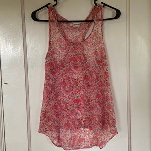 Aerie Sheer Floral Tank Top